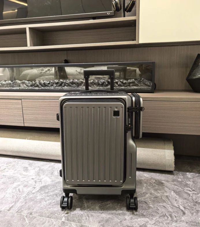 20 Inch Durable ABS+PC Frame Modern Fashionable Suitcase Carry on Luggage TSA Lock Dual Front Opening Silent 360 Degree Wheels