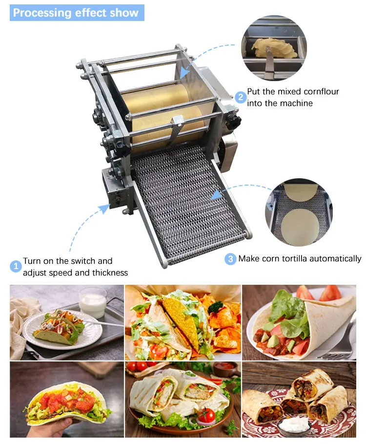 Automatic Commercial Mexican Round Corn Tortilla Making Machine 400W