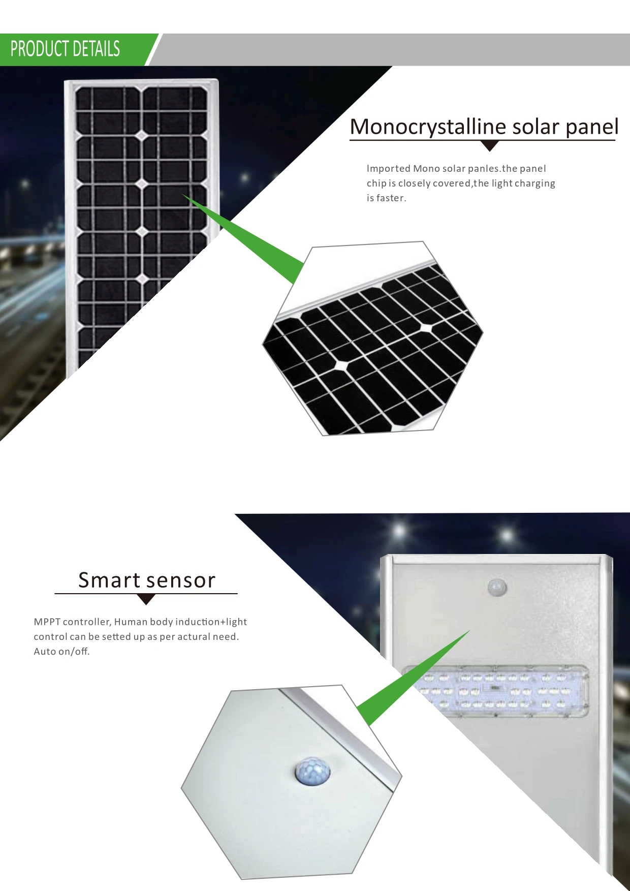 All In One Solar Street Lighting Lithium Iron Phoshpate Battery