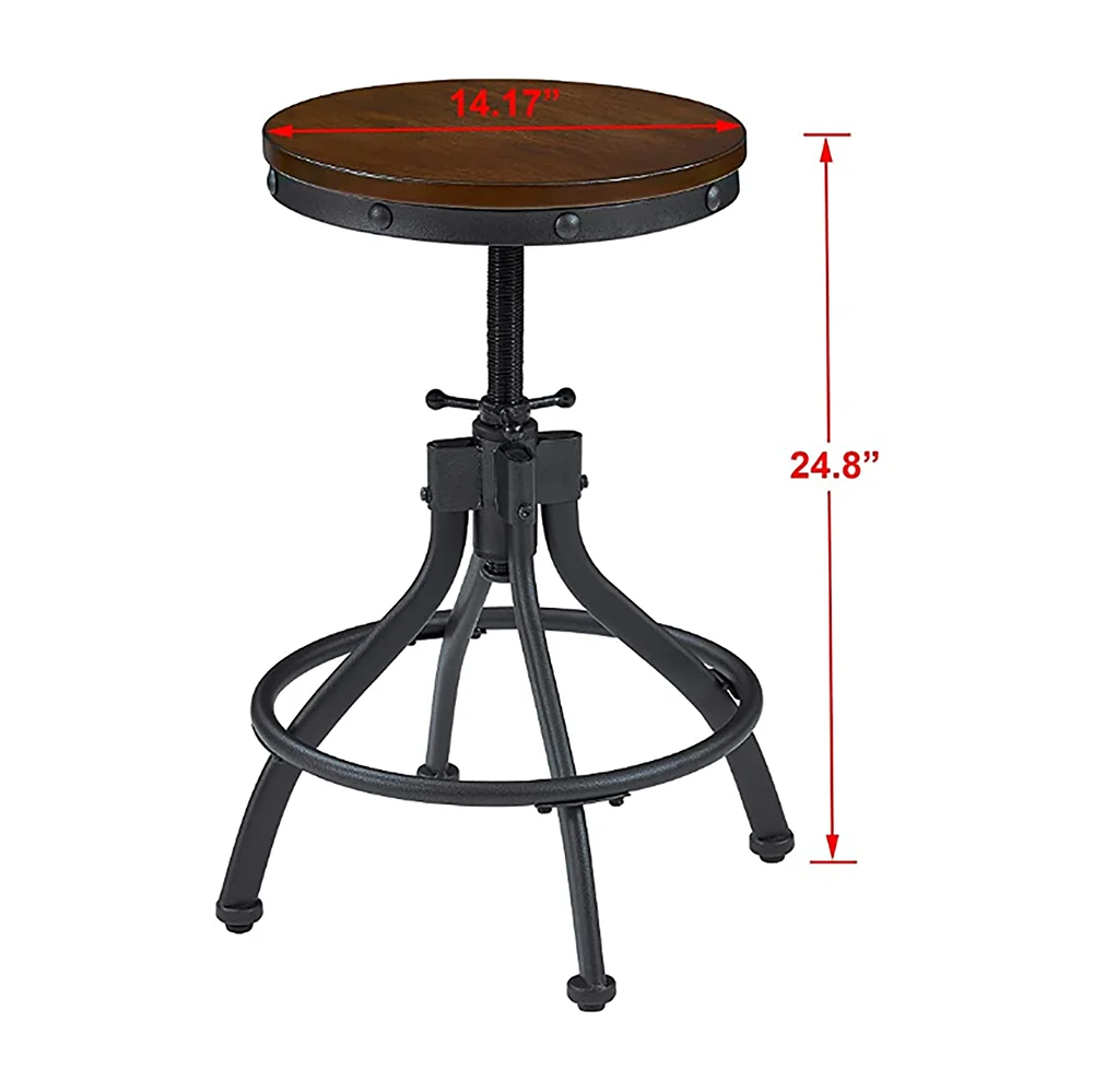 Retro Furniture Industrial Style Adjustable Stable Support Round High