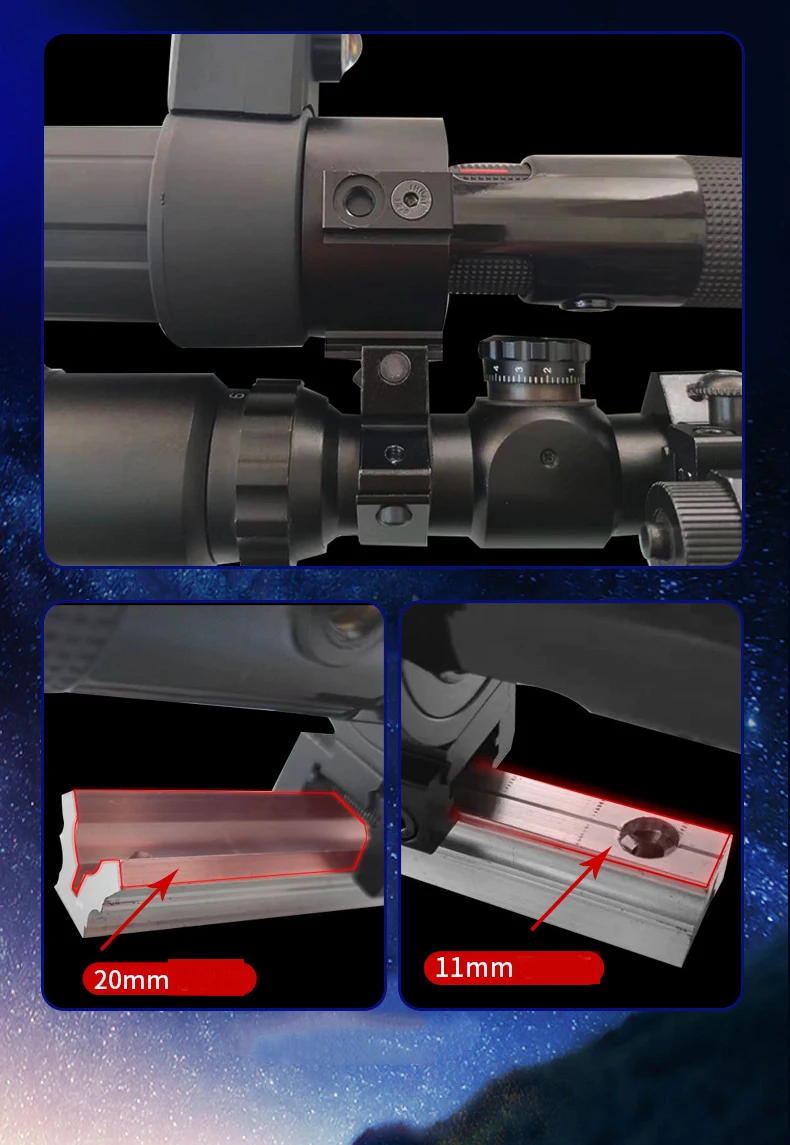 7x Digital Night Vision Cyf- E+ Monocular Hunting Scope With Mounts ...