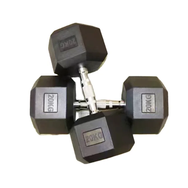 MEET Spain in Stock Wholesale Rubber Cast Iron Eco-Friendly Black Hex Dumbbells 2.5kg-10kg Fast Ship for Home Use