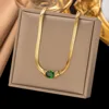 green diamond snake bone chain necklace gold