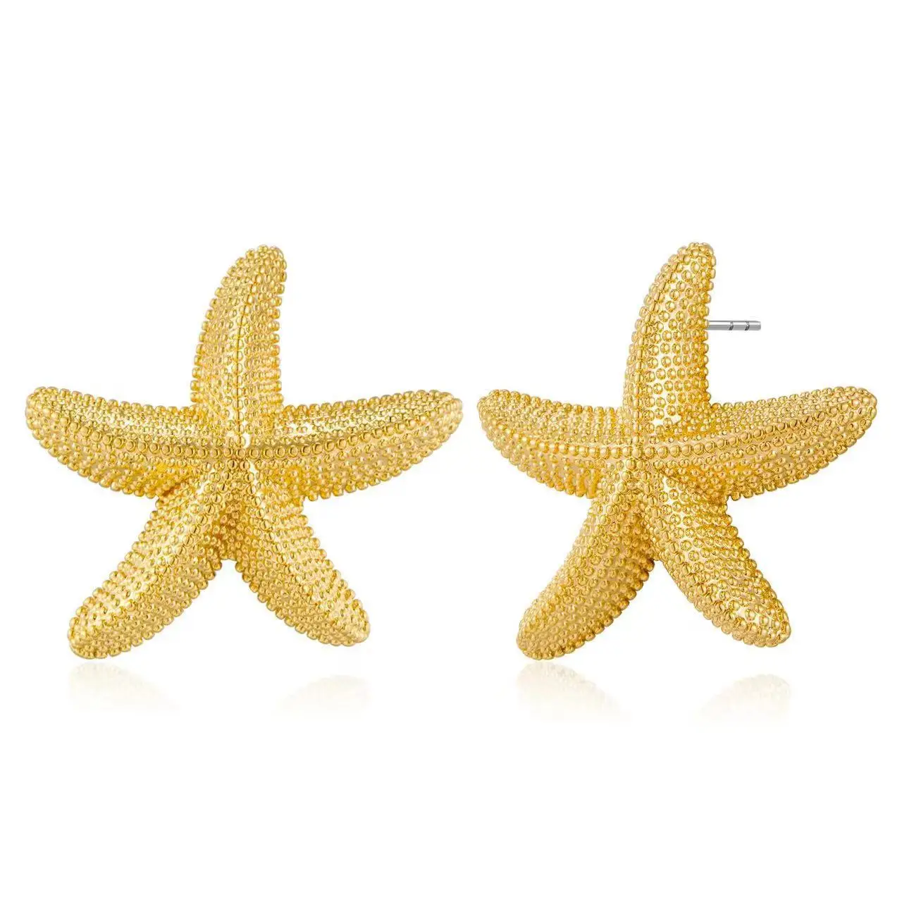 2026 Trendy Jewelry Alluring Ocean Themed Dangling Earrings 18K Gold Plated Starfish Statement Stud Earrings for Women