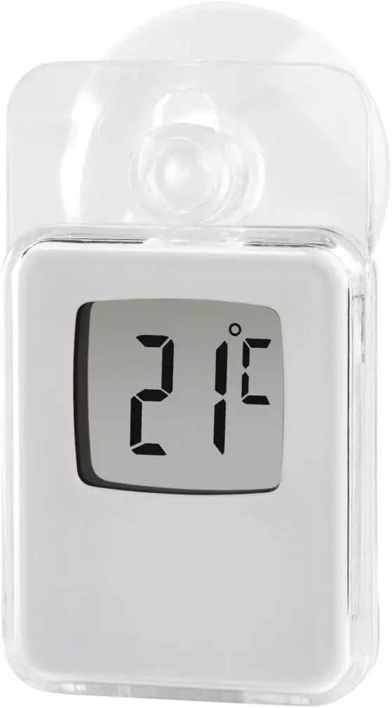 square Waterproof LCD Digital Screen Display Electronic Hygrometer Thermometer Household Thermometers with Comfort Level White