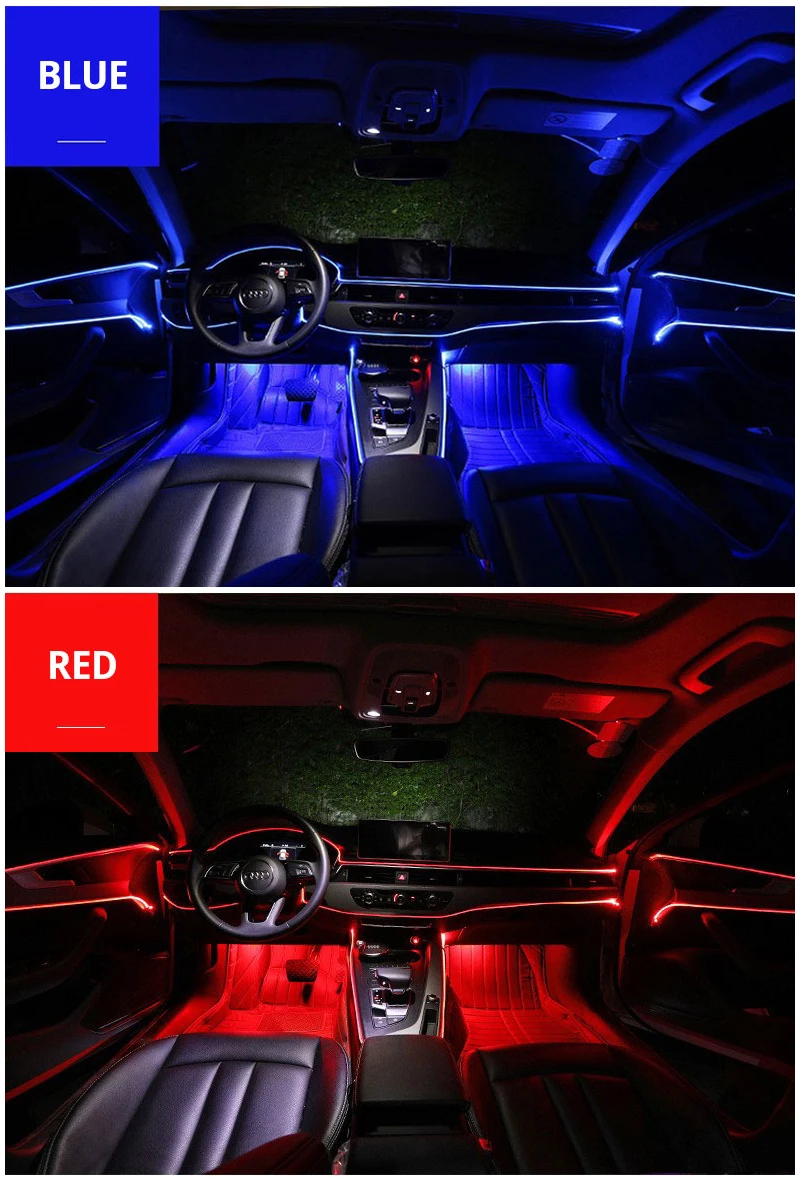 5m El Car Light Ambience Lamp Line Led Rgb Neon Interior Atmosphere