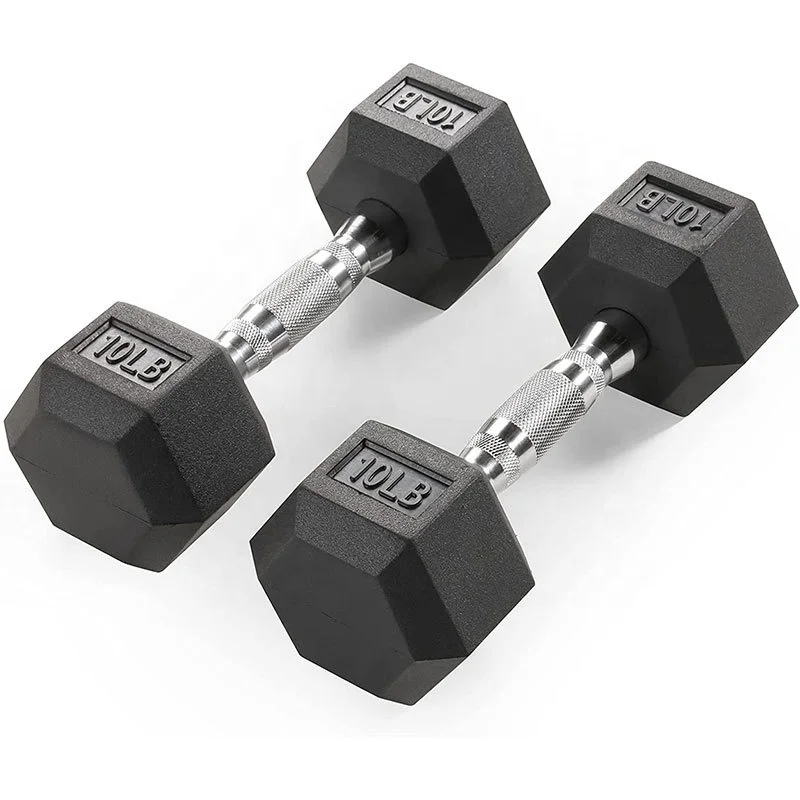 Wholesale Dumbbell GYM Training Equipment Dumbbell Gym SET for Sale Black Hexagonal Dumbbells