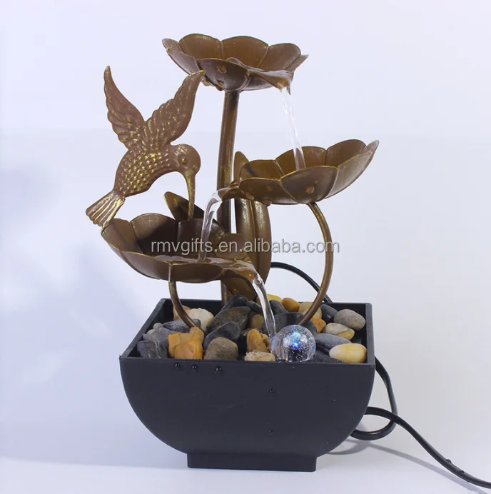 Home Decoration Electric Water Fountain Indoor Lotus Leaf Relaxation