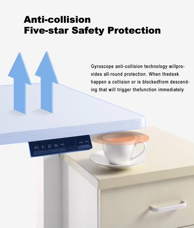 Hot Selling  Electric Standing Desk Frame Dual Motor Auto-Adjusts for Sit-Stand Workflow for Home Office factory