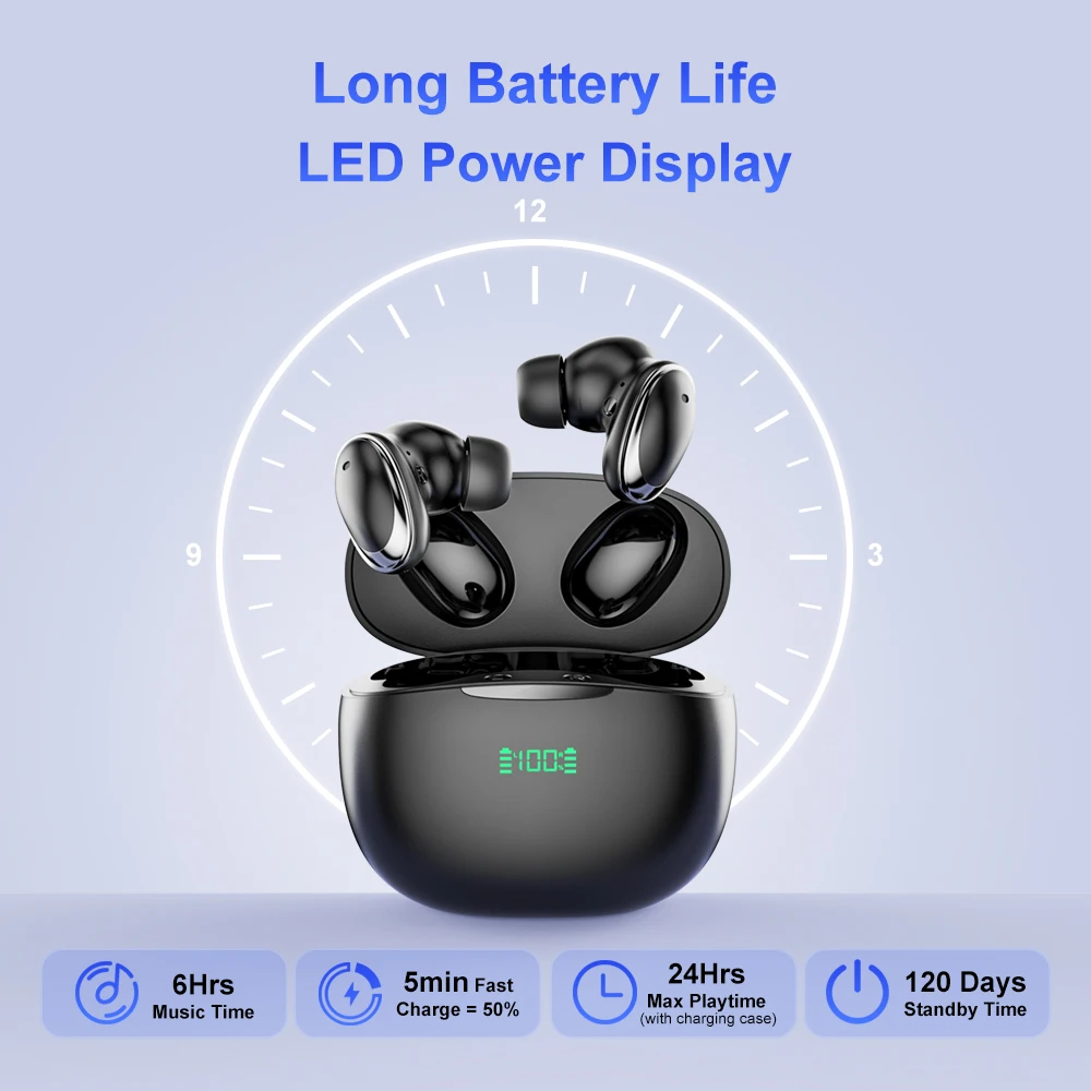True Wireless Bluetooth Earbuds,Bluetooth 5.0 Chip,Active