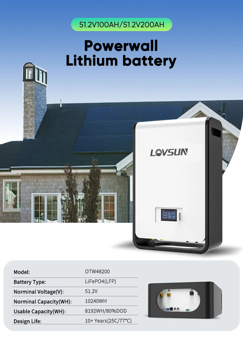 51.2V 100Ah 5kWh Power Wall Lithium Ion Battery 10kWh LifePO4 Solar Battery With 5 Year Warranty manufacture