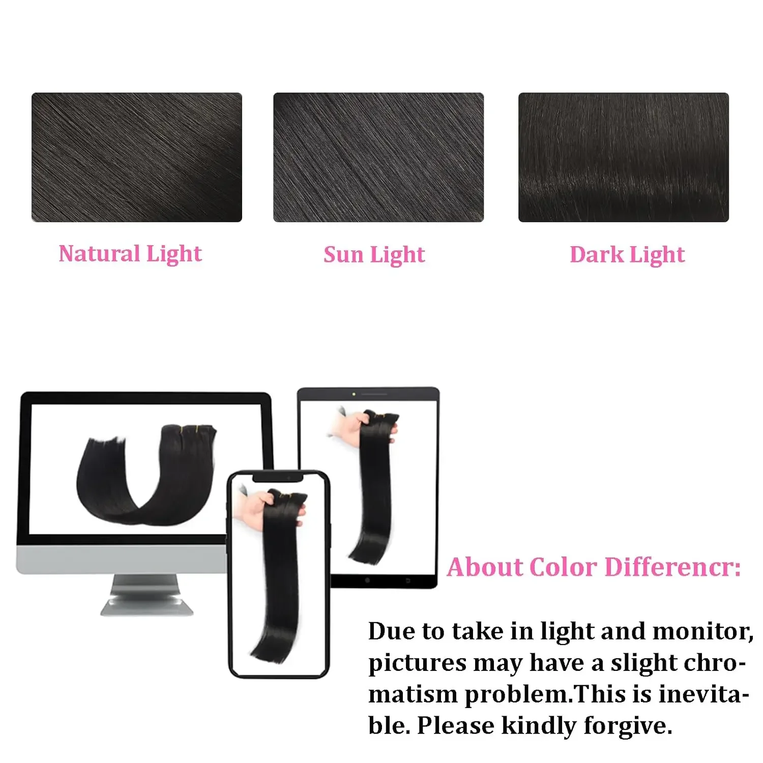 Clip in Hair Extensions Straight Real Human Hair Clip ins Invisible Natural Seamless Clip on Hair Extensions For Women_voghion.com