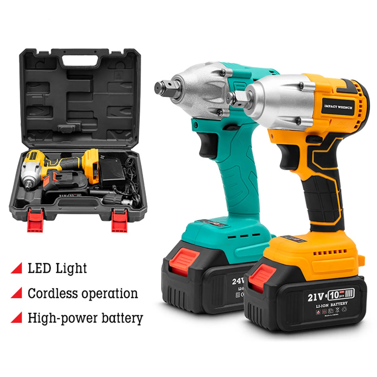 21V Cordless Impact Wrench Powerful, Lightweight, Adjustable