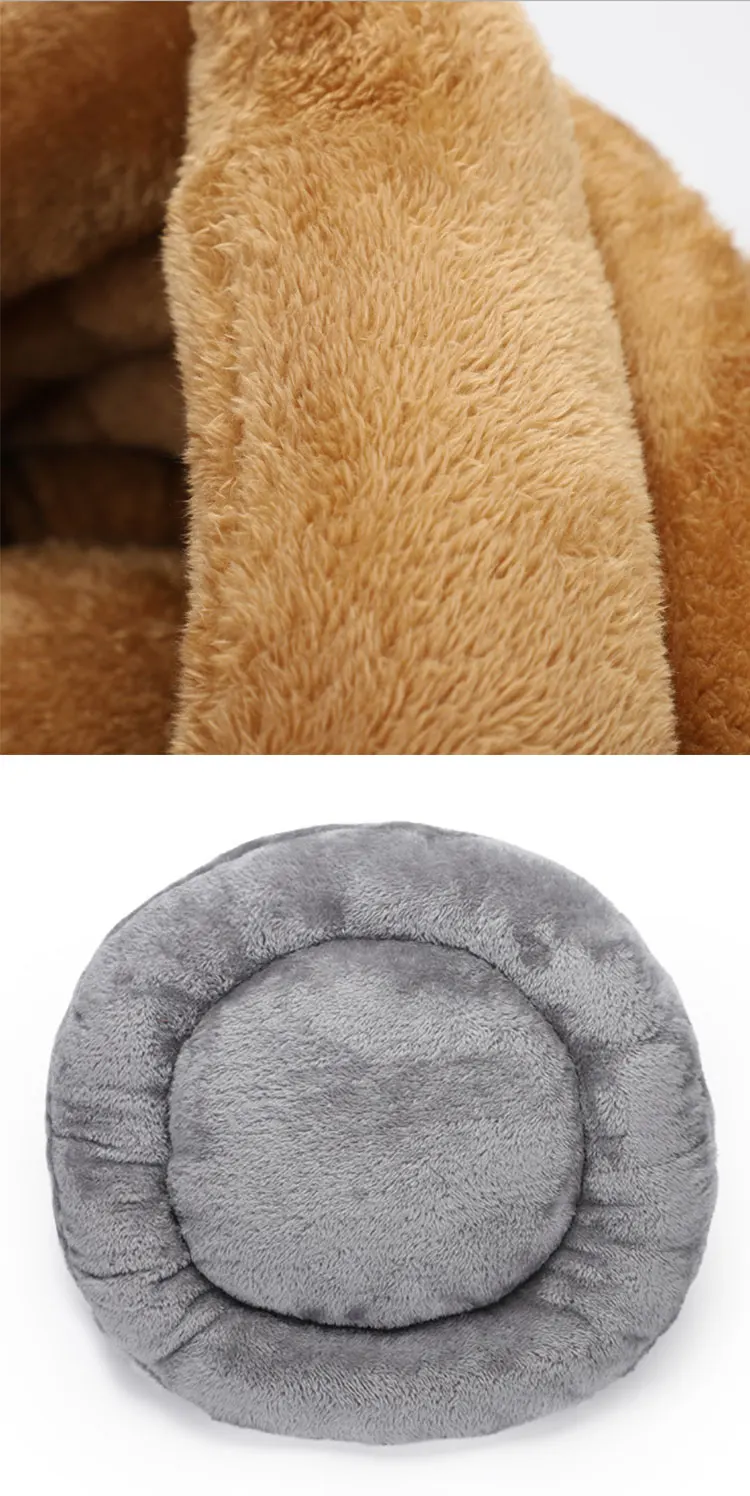 Dog kennel large Pet supplies Small and medium Plush pet bed dog and cat round soft comfortable dog mat cama de perro