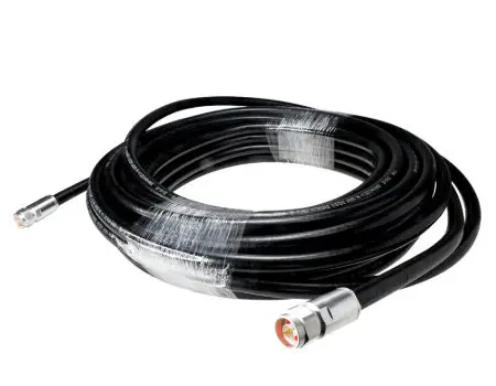 Cabo coaxial flexível RG8X com blindagem única e capa de PVC preta