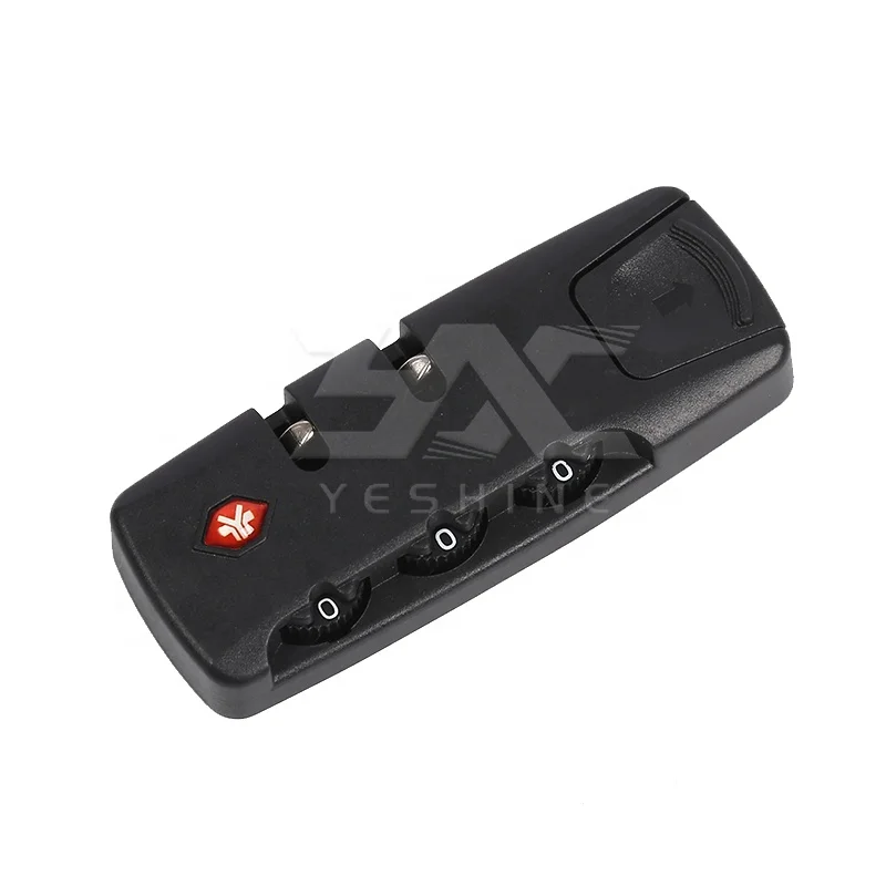 Resettable 3-Digit Dial Combination Plastic Security Lock for Travel Luggage Bag Parts & Accessories