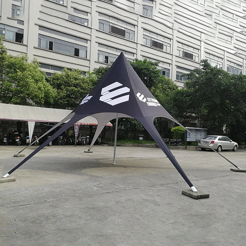 FEAMONT 6m Dia Outdoor Spider Beach Shade Star Tent for Events Trade Shows Exhibitions Advertising-Fabric Side Wall Frame Style