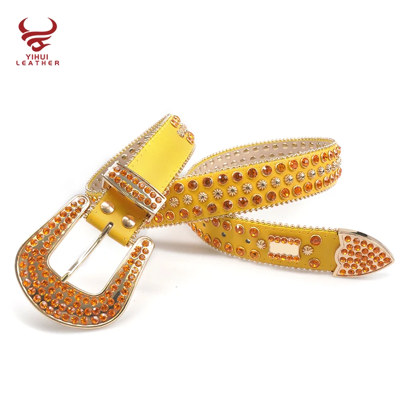 Crystal Belts Bb Simon Belt Yellow Famous Brands Removable Buckle
