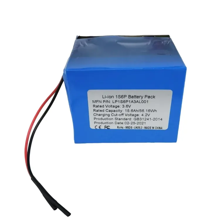 LiTech Power customize 1S6P 3.6V 3.7v 15Ah 18650 lithium ion rechargeable Power battery pack for tools electric toys