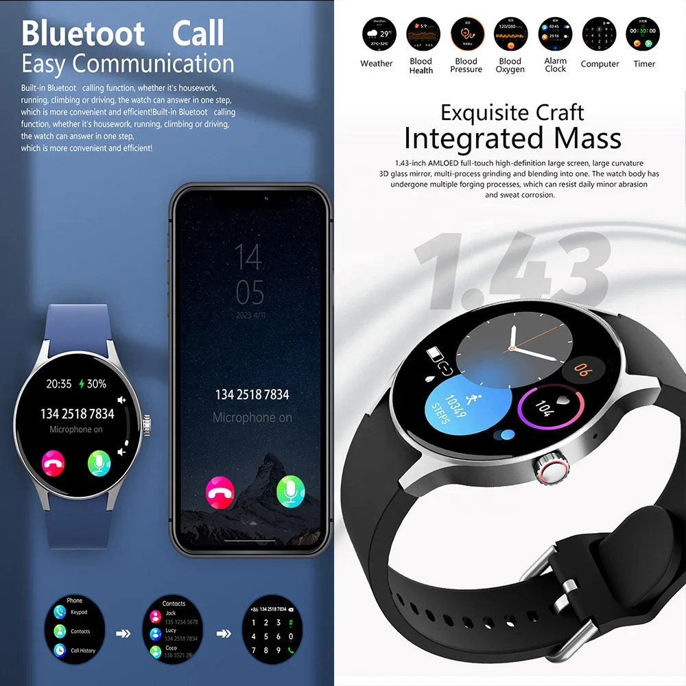 Fitness Tracker Huawei Watch Bluetooth Telefonieren Bribejat Smart