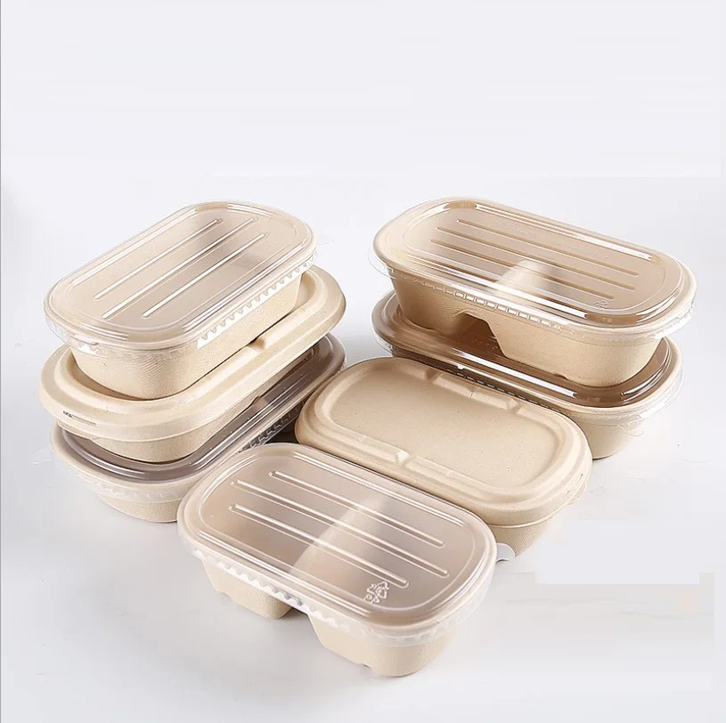 disposable paper pulp lunch box wheat