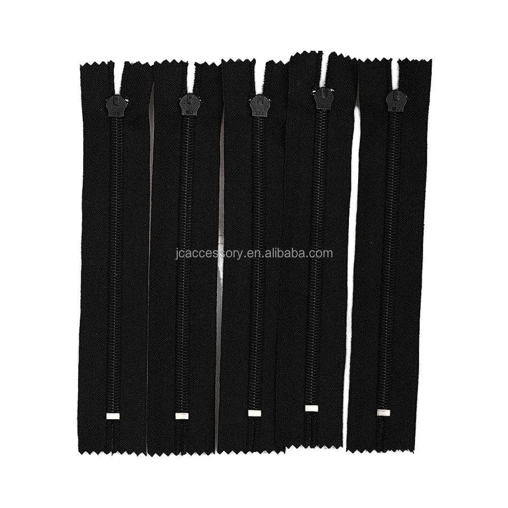 3# Auto-Lock Nylon Zipper with Thumb Puller Slider Back Sider Close End for Shoes