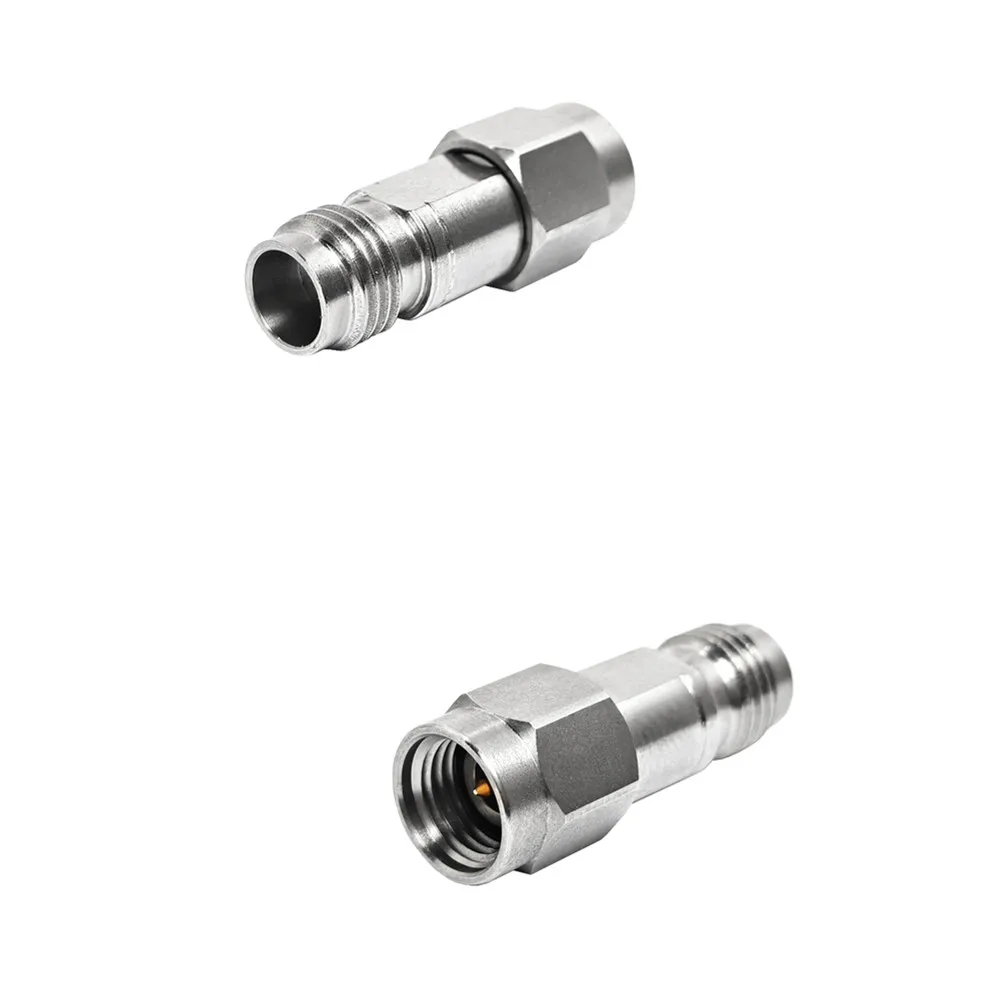 DC-40GHz  RF Connector 2.4MM Female Jack  to 2.92mm Male Plug Straight Stainless Steel Coaxial  RF Microwave Adapter