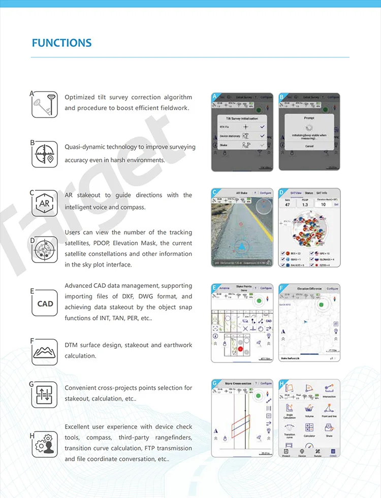 Measurement GNSS RTK Hi -Target V200 Base And Rover Upgrade For Land Surveying Instruments
