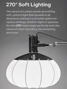Godox CS-65T Collapsible Lantern Softbox 25.6inch/65cm Soft Lighting Modifier detail image