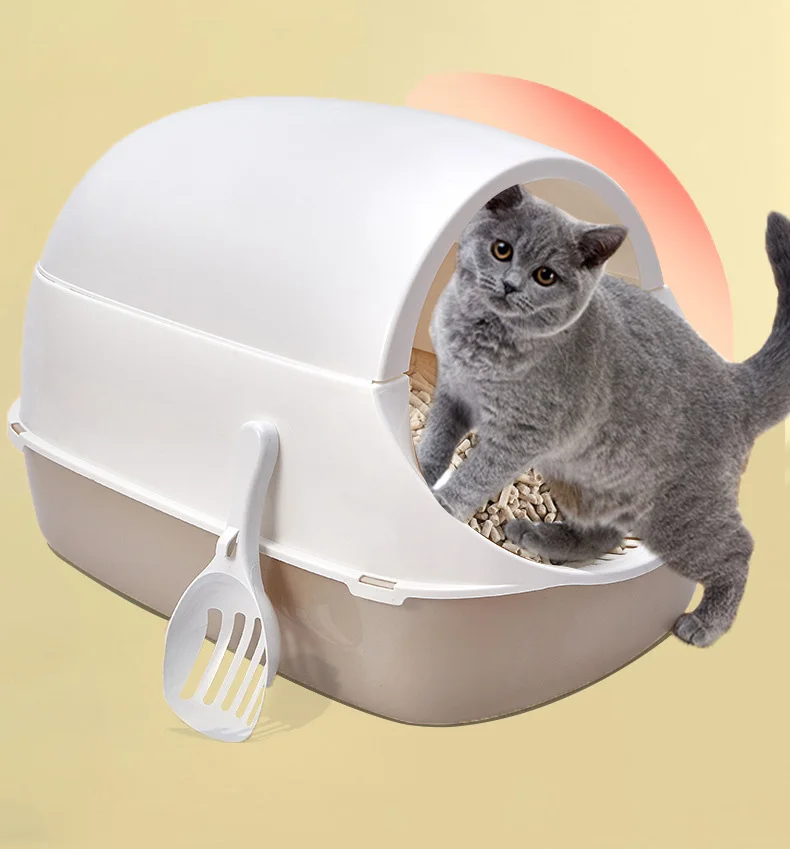 New Design Cat Toilet Products Pet Cleaning Large Space Cat Litter Box