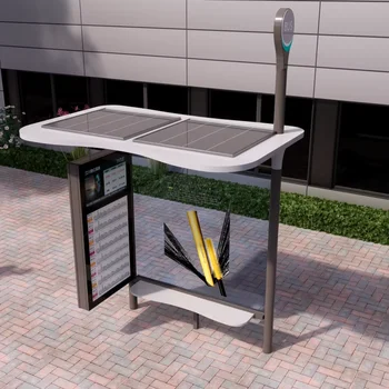 Customized Design Modern-bus-shelters Solar Energy Bus Shelter