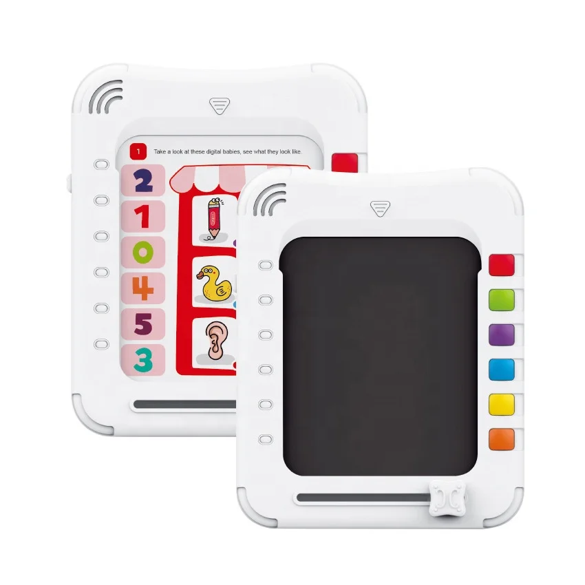 2 in 1 Educational Learning Machine Toys Writing Tablet Multiple Cards Quiz Thing Connected Electronic Drawing Pad Toy for Kids