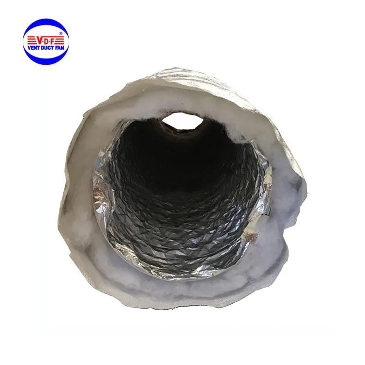 HVAC System Aluminum Foil Supply Insulation Flexible Duct 5cm Thick ...
