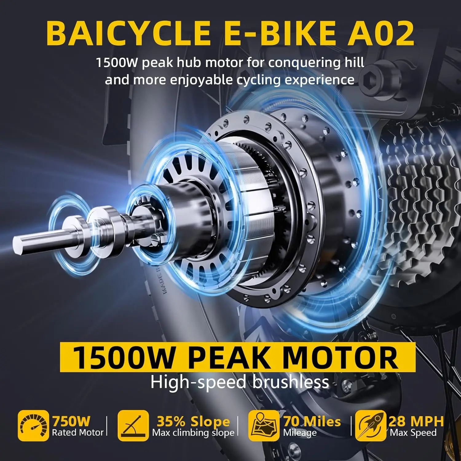 Baicycle 1500w Fatbike Dropshipping Electric E Fatbike 48V 15.3Ah Electric Fat Tire Tyre E Bike Mountain Ebike Foldable E-bike