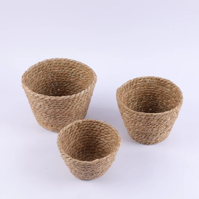 Factory price seagrass storage basket straw storage basket