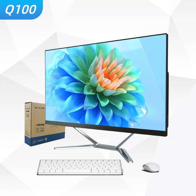 Manufacture Private Logo Computer Pc 24 Inch Screen Core I7 Processor All in One Pc16GB With Home Office Desk Monitor Pc Compute