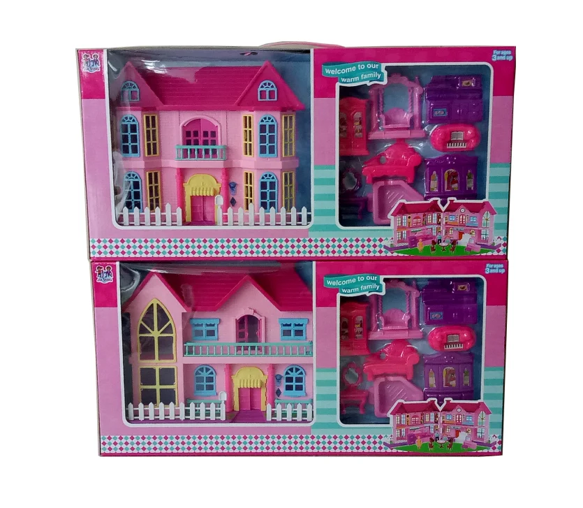 Домик моей семьи с кукольной мебелью игрушка с подсветкой игровые комплекты игрушка вилла