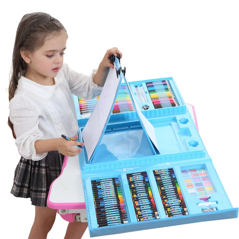 42-208Pcs Watercolor Drawing Set Colored Pencil Crayon Water Painting Kid  Art Peinture Enfant Gifts Children Educational Toys