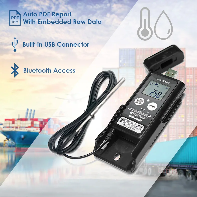 Cold Storage PT100 Ultra Data Logger Bluetooth USB Temperature Metre With  Probe - Buy Cold Storage PT100 Ultra Data Logger Bluetooth USB Temperature  Metre With Probe Product on