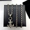 Large ship anchor letter necklace