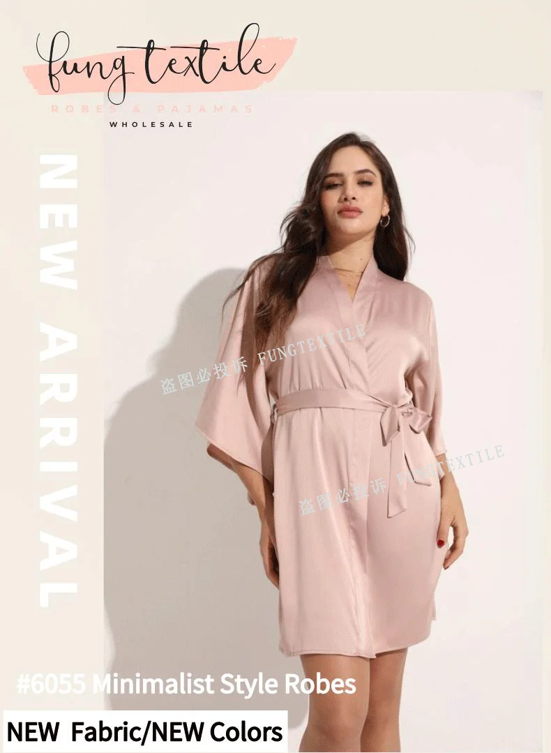 Picture of Luxury Satin Minimalist Style Robes In New Colors – Satin Loungewear Oem