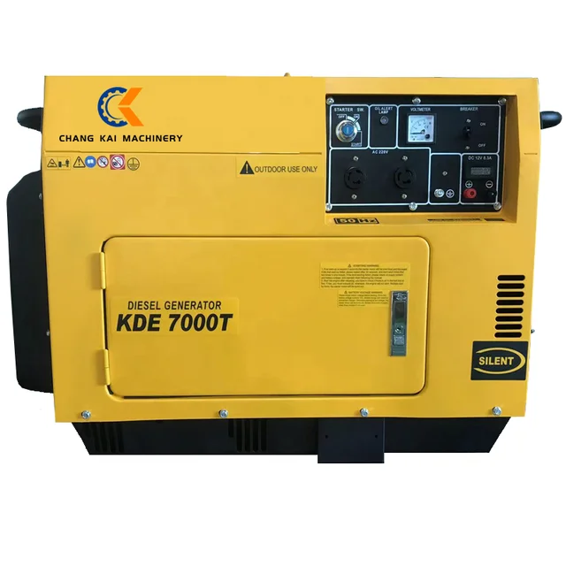 SILENT DIESEL GENERATOR 5kW Silent Diesel Small Portable Generators CE ISO90001 Air Cooled With AVR Generator manufacturer