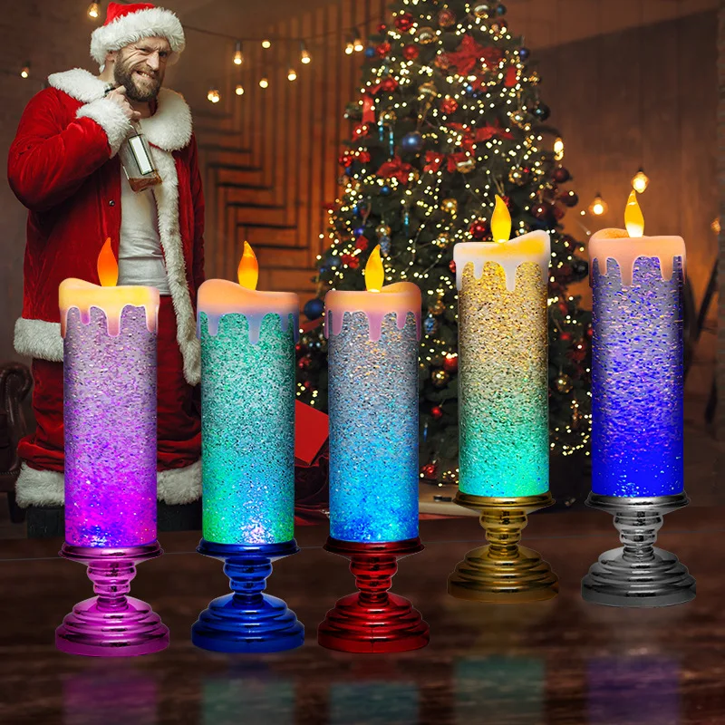 Fantasy LED Candle Lights - 7-Color Gradient Crystal Decor