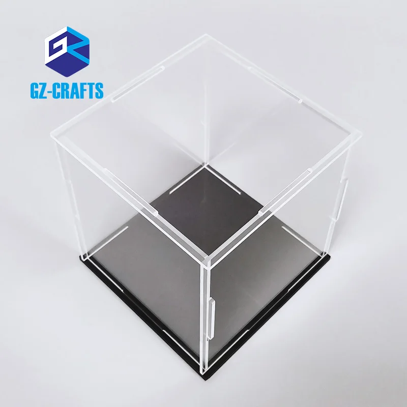 Clear 5-sided Acrylic Display Cube Boxes 4x4x4 Inch 5 Sides Acrylic ...