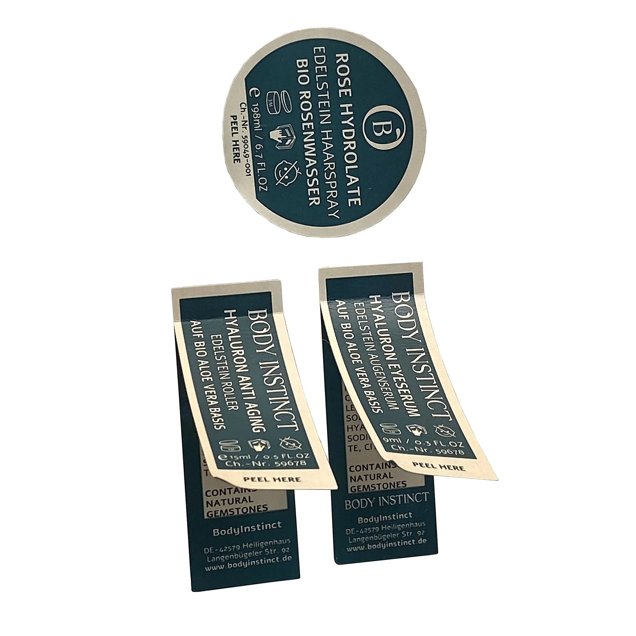 Custom  Double Layer Labels  Peel off Sticker Printing  Double Level Round  Matte Label  for Cosmetic
