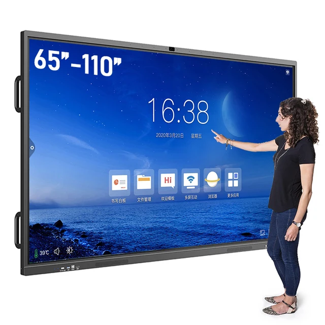 65/75/85/98/110 Inch Lcd Display Smart Board Prices Digital Whiteboard Educational Equipment Interactive White Board