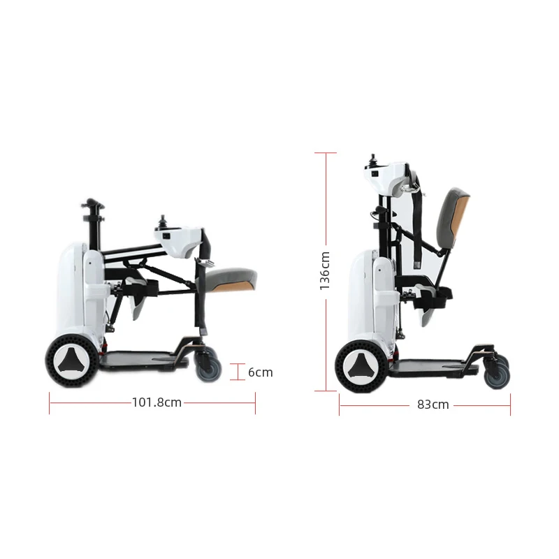 Electric Assist Standing Wheelchair Auto folding with Smart App Lifting assist power chair for the Hemiplegia patient details