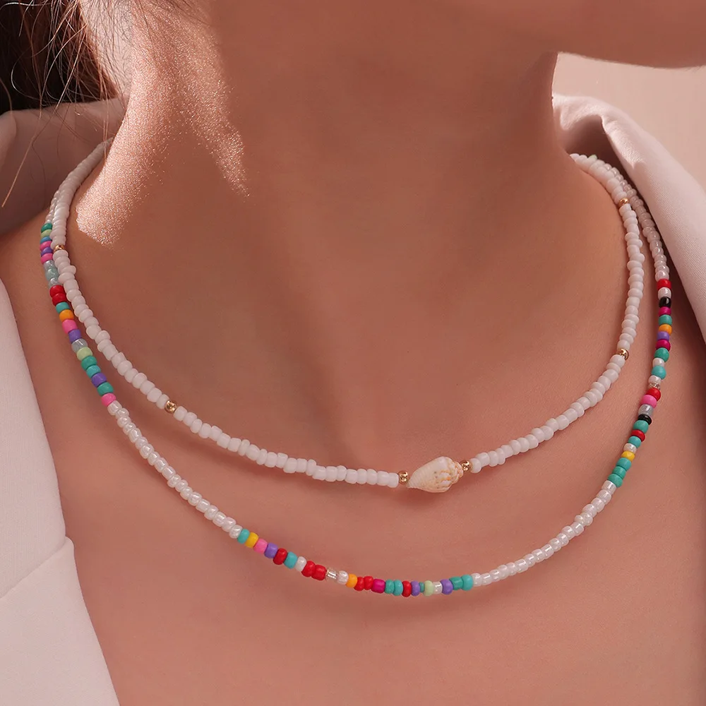 VALICLUD Bohemian Halskette Aus Kokosnussschalen – Bunte Holpperlen, Ethnischer Schmuck Für Frauen & Mädchen