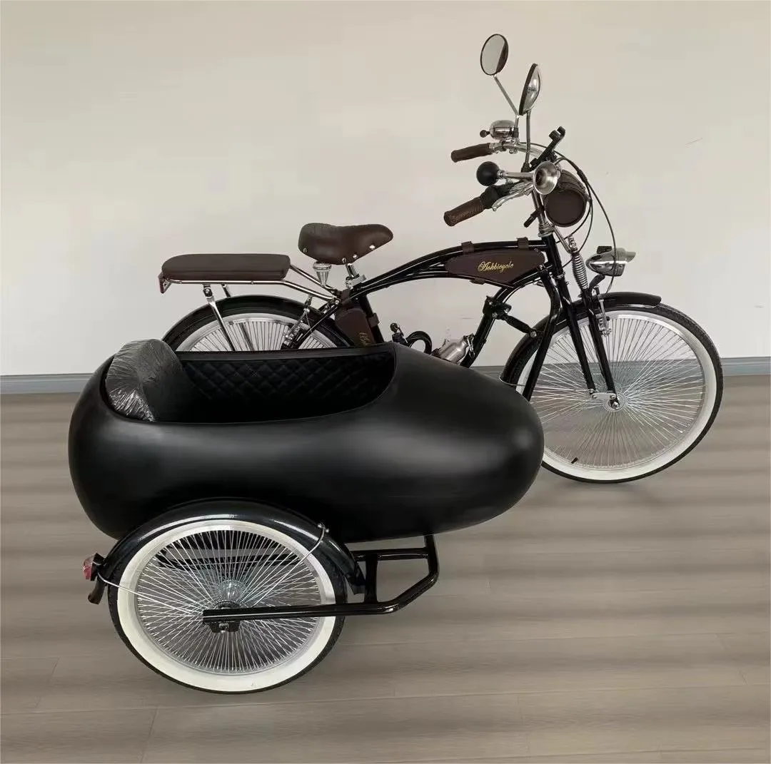Side Car Pedal Assist Bike Sidecar to Carry Pets Electric Fat Tire Tricycle Electric Bike 3 Wheel Side Car Pedal Assist Bike Sidecar to Carry Pets Electric Fat Tire Tricycle Electric Bike 3 Wheel