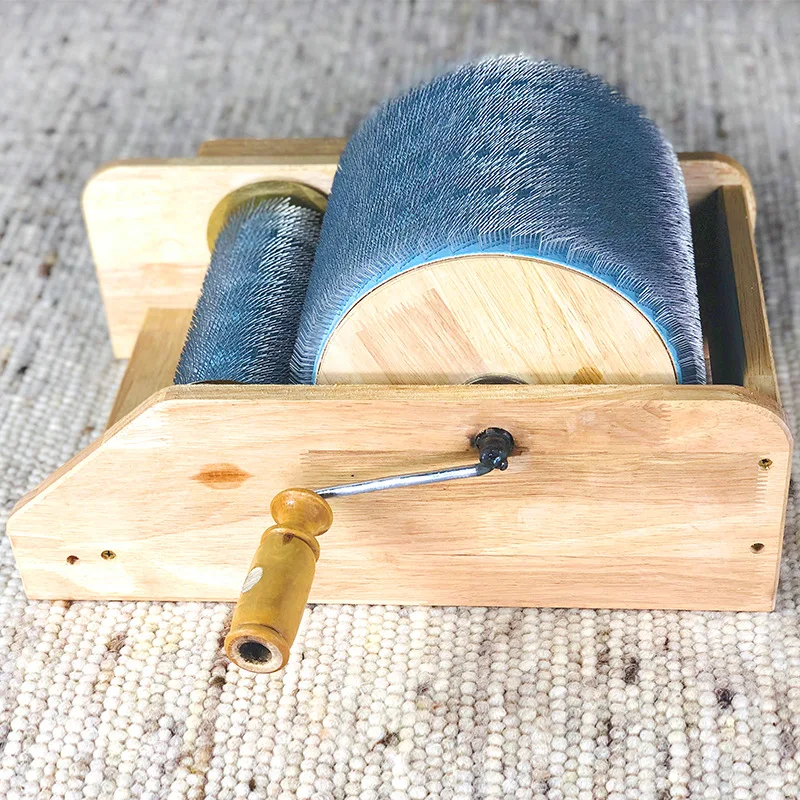 ウール繊維ブレンドカーディングマシン用手動ハンドドラムカーダー